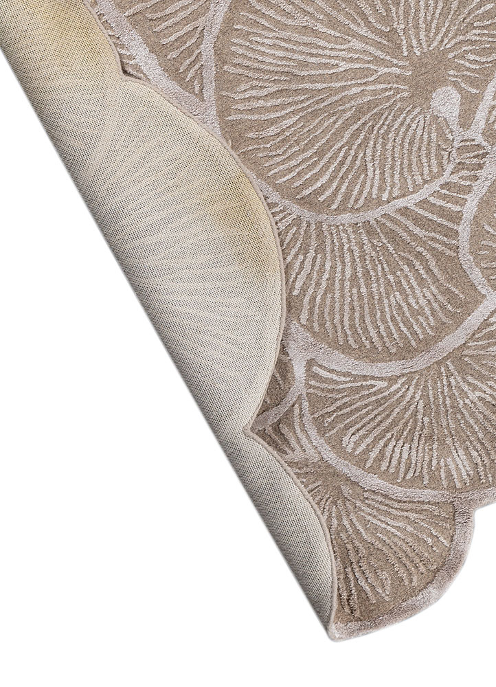 aurelia beige and brown wool and viscose hand tufted Rug - Perspective