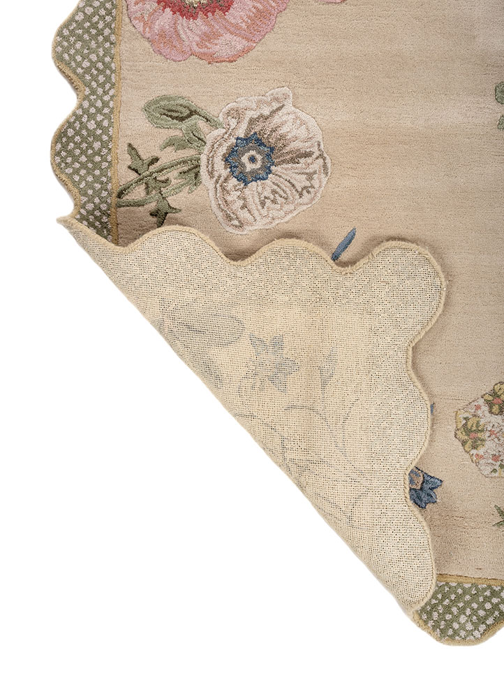 jardins du monde ivory wool hand tufted Rug - Perspective