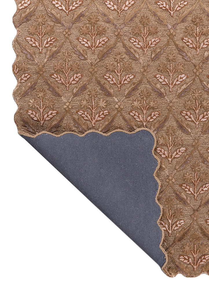 aurelia beige and brown wool and viscose hand tufted Rug - Perspective