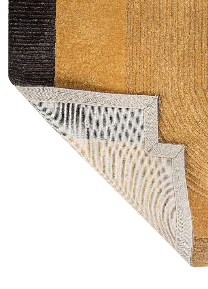 caliedo gold wool and viscose hand tufted Rug - Perspective