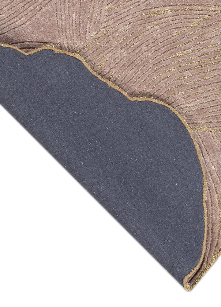 infini beige and brown viscose hand tufted Rug - Perspective