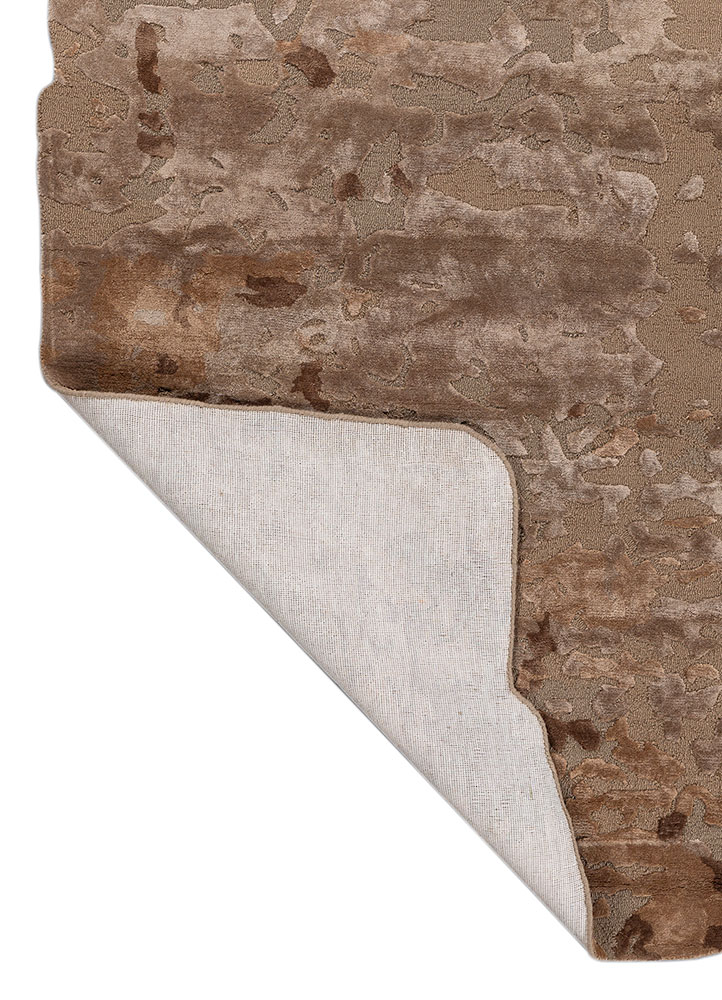 genesis beige and brown wool and viscose hand tufted Rug - Perspective