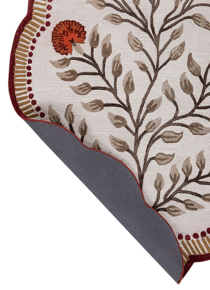 hacienda ivory wool and viscose hand tufted Rug - Perspective