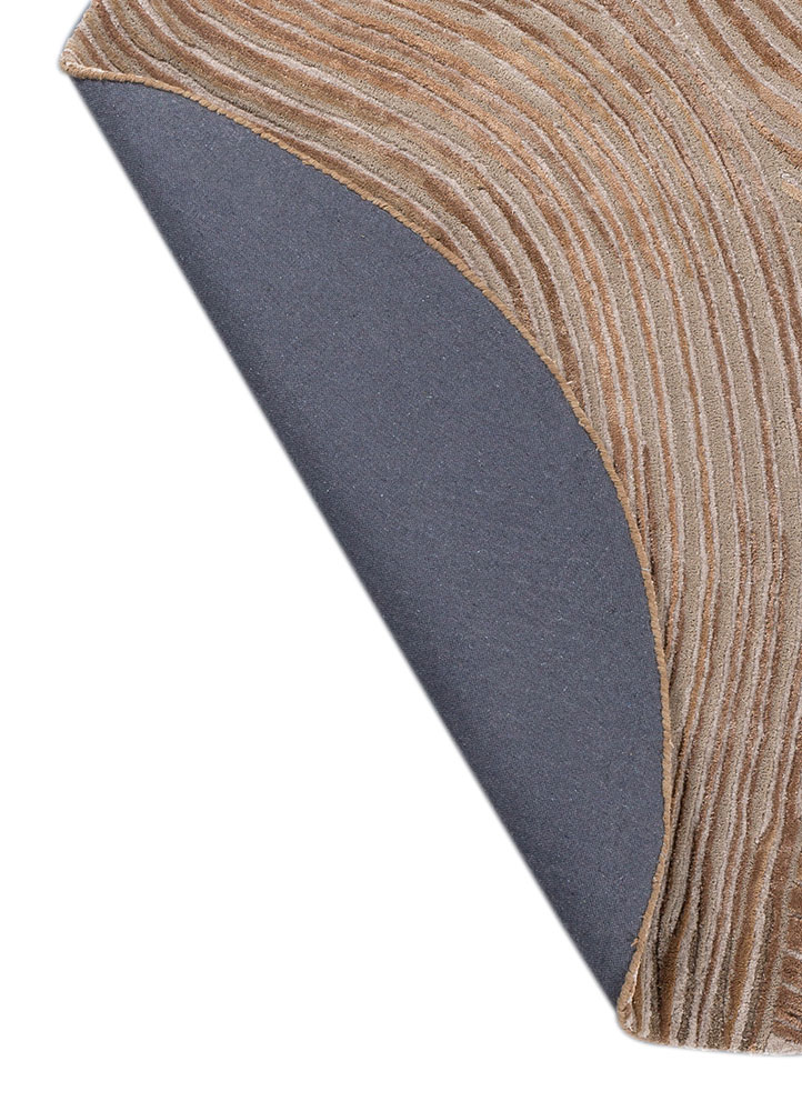 cera beige and brown wool and viscose hand tufted Rug - Perspective