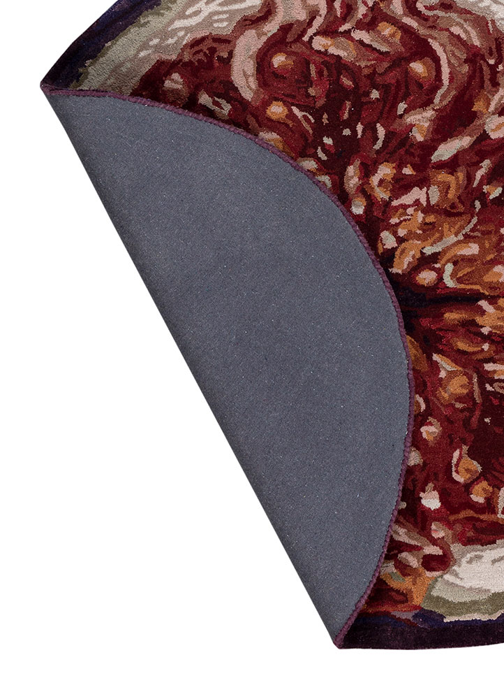 aprezo red and orange wool and viscose hand tufted Rug - Perspective