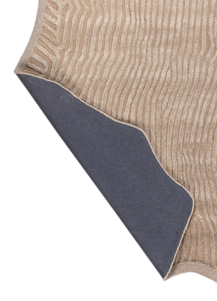 adrift beige and brown wool and viscose hand tufted Rug - Perspective