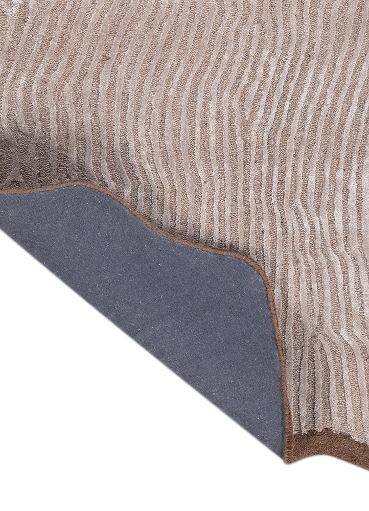 adrift beige and brown wool and viscose hand tufted Rug - Perspective