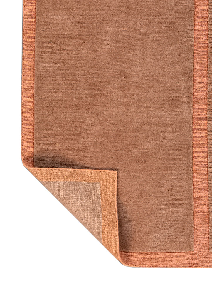 sthir red and orange wool hand knotted Rug - Perspective