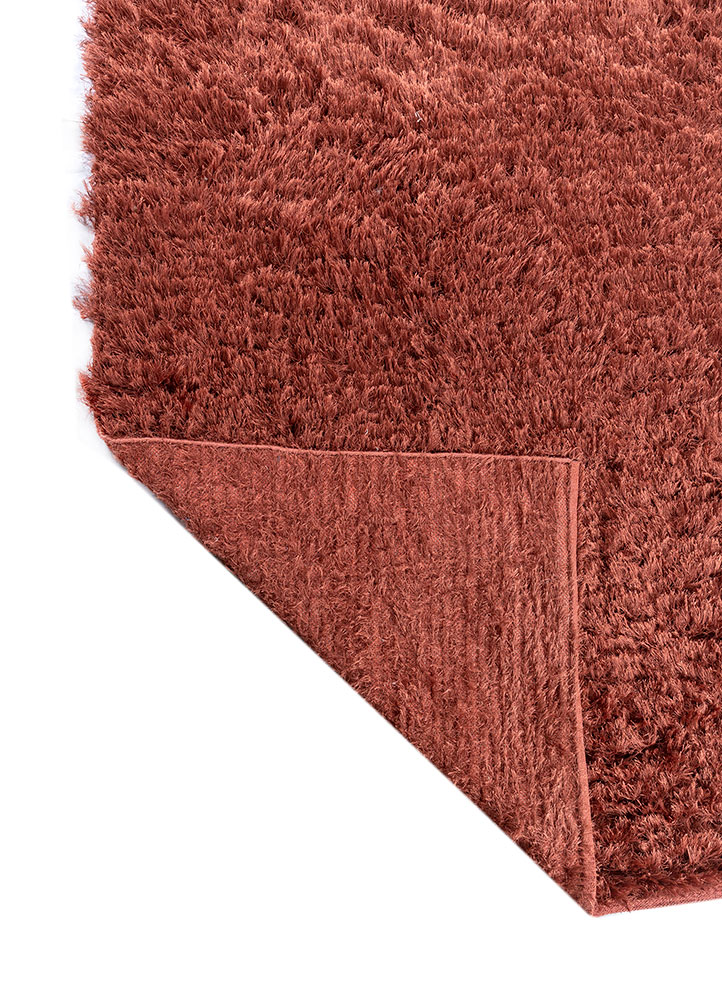 basis red and orange polyester hand loom Rug - Perspective