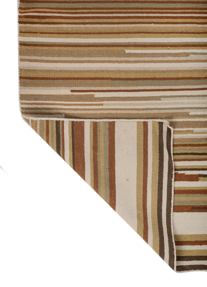 indusbar ivory wool flat weaves Rug - Perspective