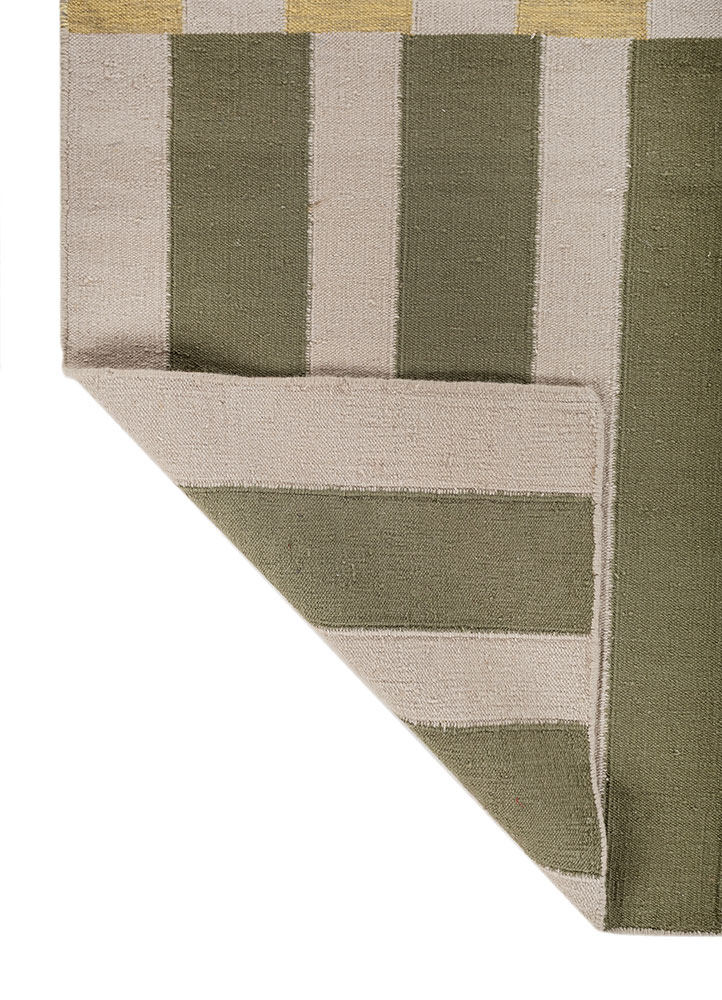 checkers grey and black wool flat weaves Rug - Perspective