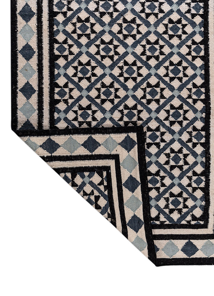 alhambra ivory wool flat weaves Rug - Perspective