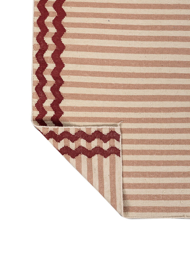 alhambra red and orange wool flat weaves Rug - Perspective