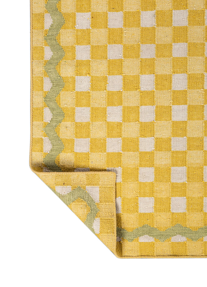 alhambra gold wool flat weaves Rug - Perspective