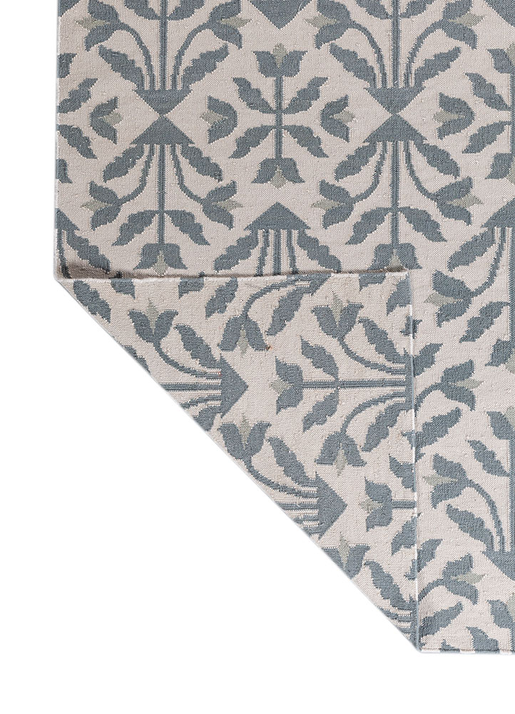 bedouin ivory wool flat weaves Rug - Perspective