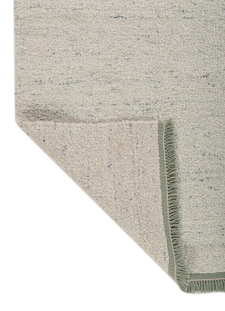 abrash blue wool flat weaves Rug - Perspective
