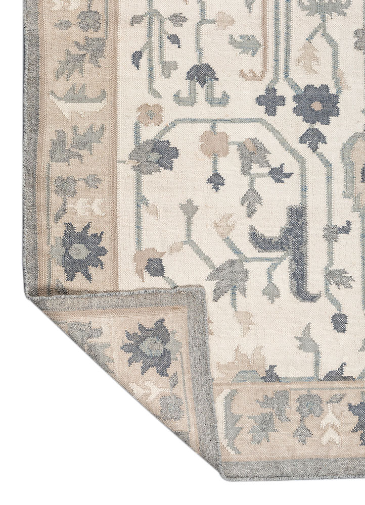 bedouin ivory wool flat weaves Rug - Perspective