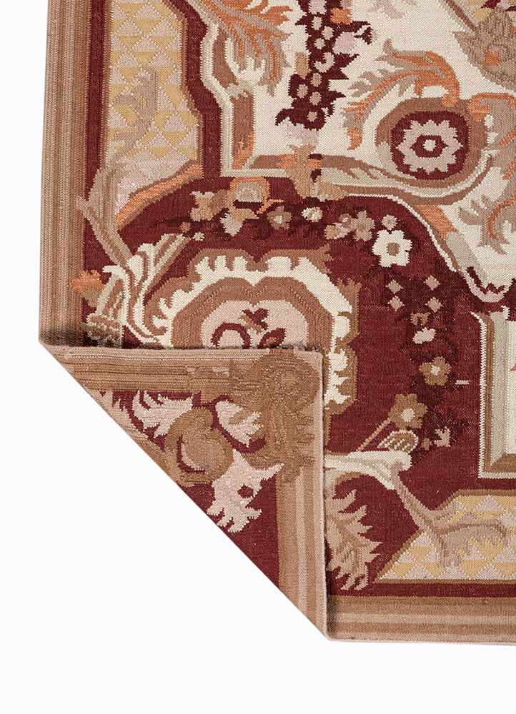 bedouin ivory wool flat weaves Rug - Perspective