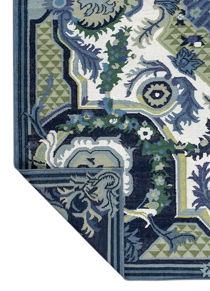 bedouin ivory wool flat weaves Rug - Perspective