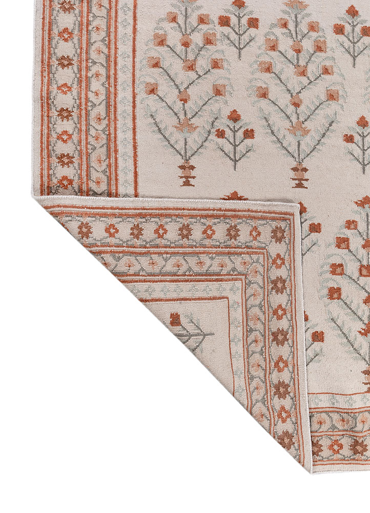 bedouin ivory wool flat weaves Rug - Perspective