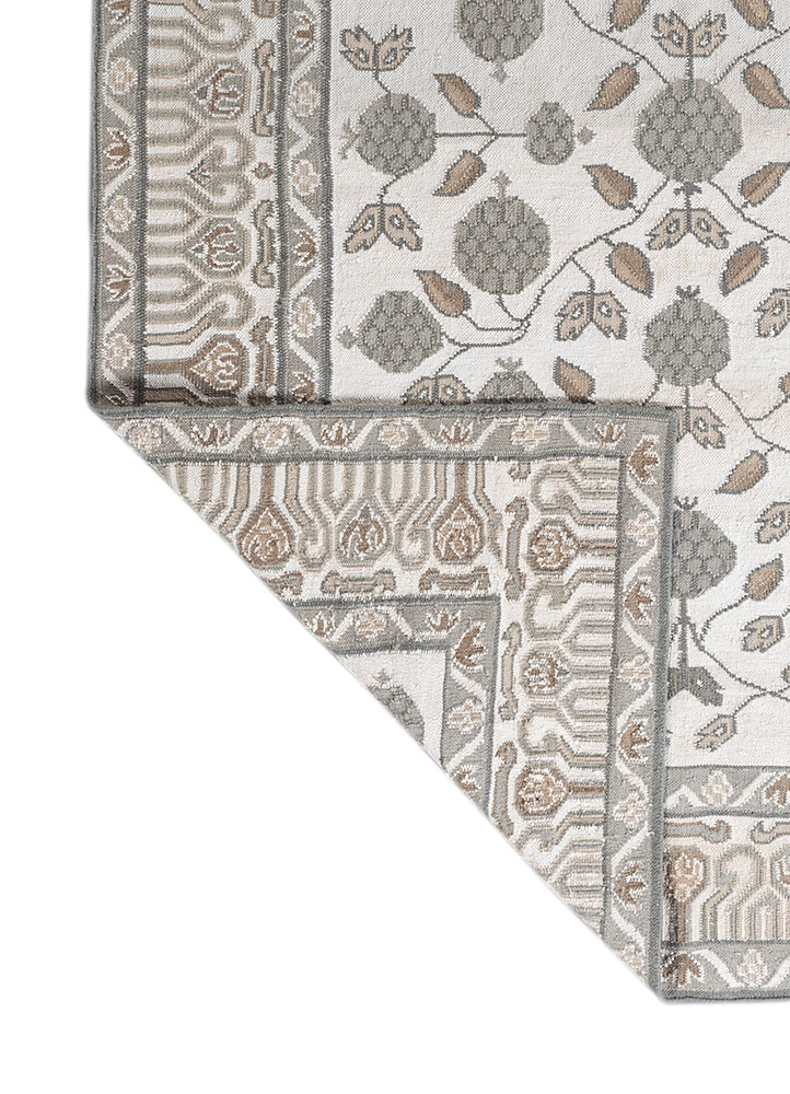 bedouin ivory wool flat weaves Rug - Perspective