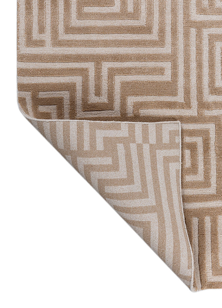 blythe beige and brown acrylic hand knotted Rug - Perspective