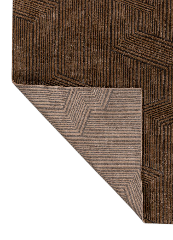 blythe beige and brown acrylic hand knotted Rug - Perspective