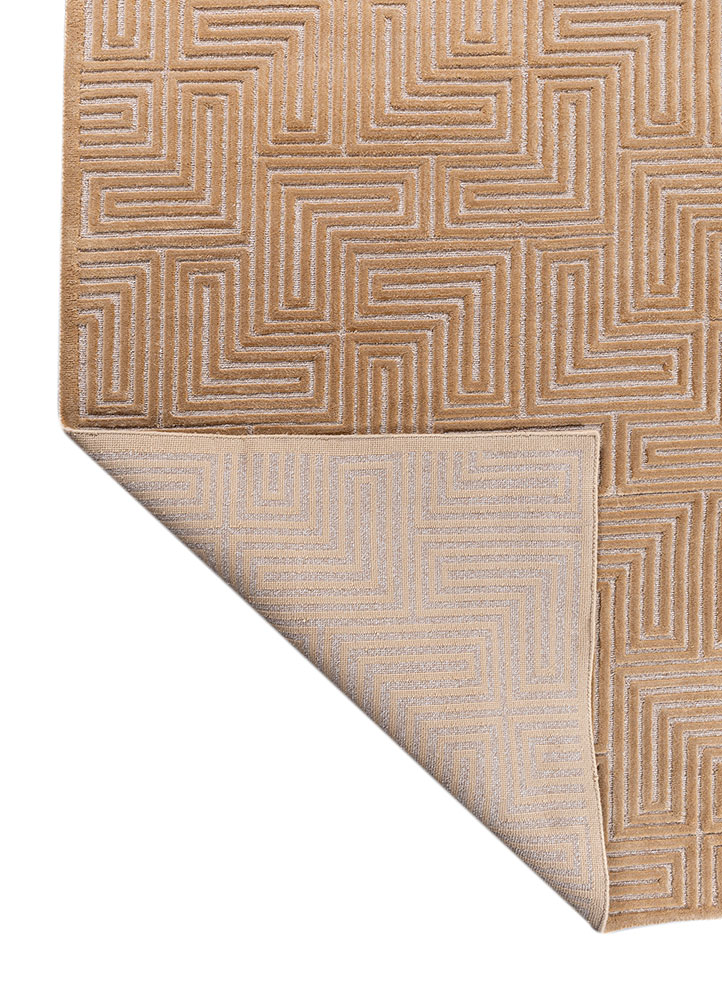 blythe beige and brown acrylic hand knotted Rug - Perspective