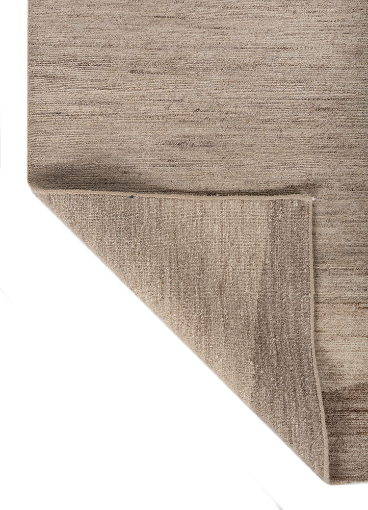 blythe beige and brown wool hand knotted Rug - Perspective