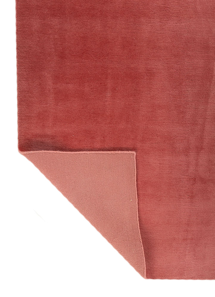 sthir red and orange wool hand knotted Rug - Perspective