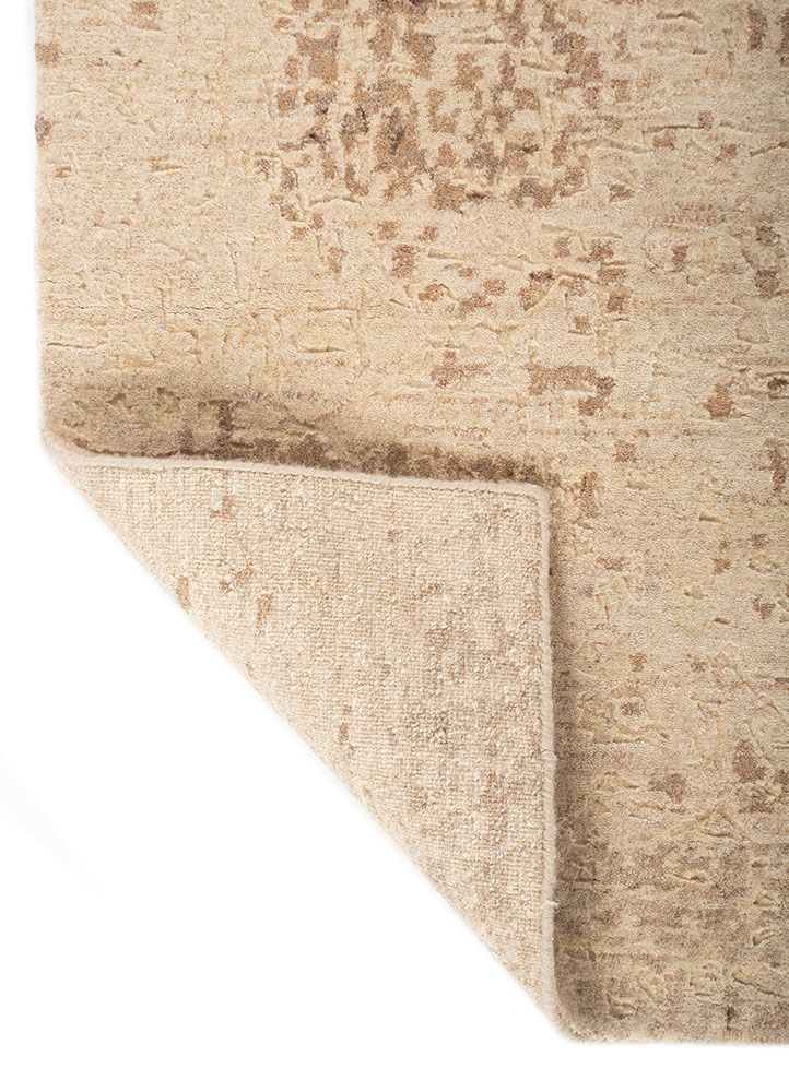 uvenuti beige and brown wool hand knotted Rug - Perspective