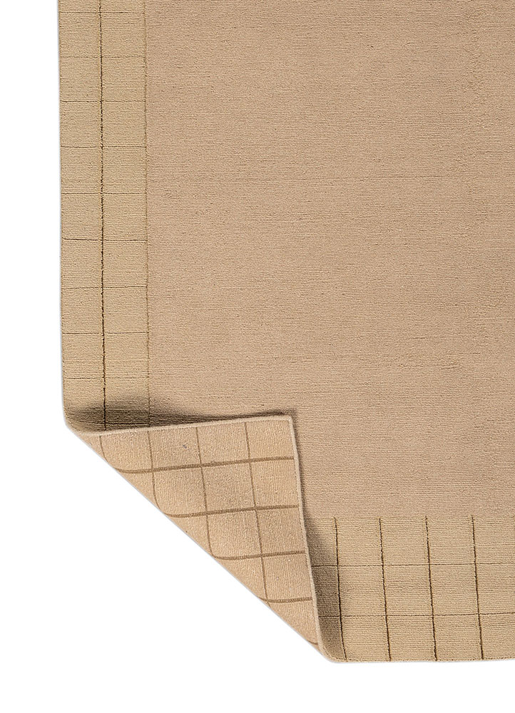 sthir gold wool hand knotted Rug - Perspective