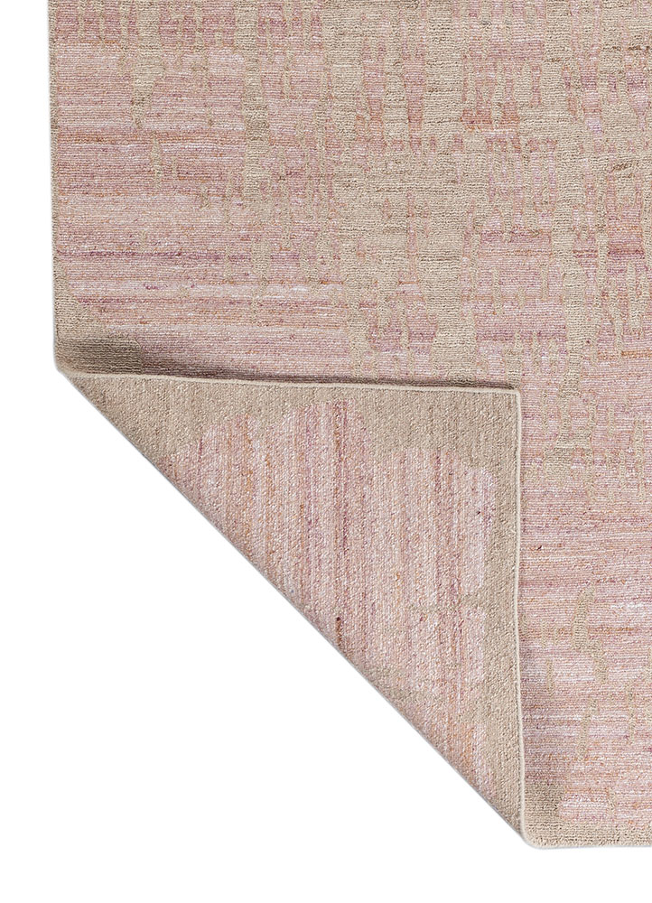 aprezo beige and brown nylon hand knotted Rug - Perspective