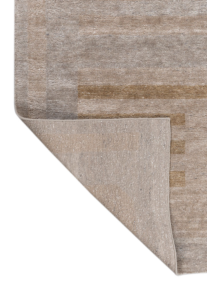 blythe grey and black wool hand knotted Rug - Perspective