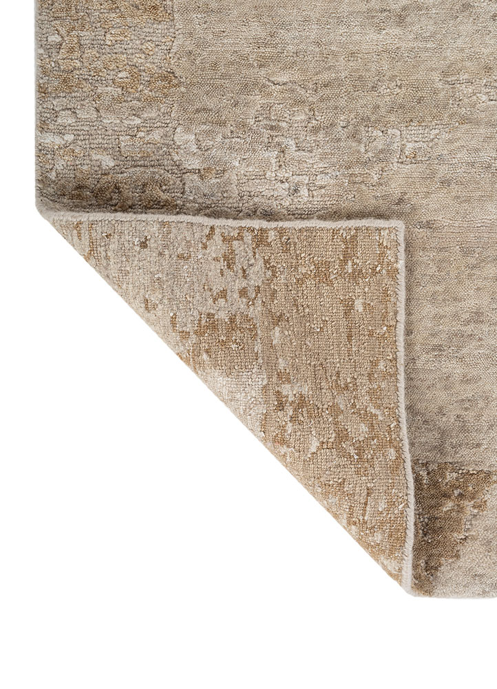 entropy grey and black wool and tencil hand knotted Rug - Perspective