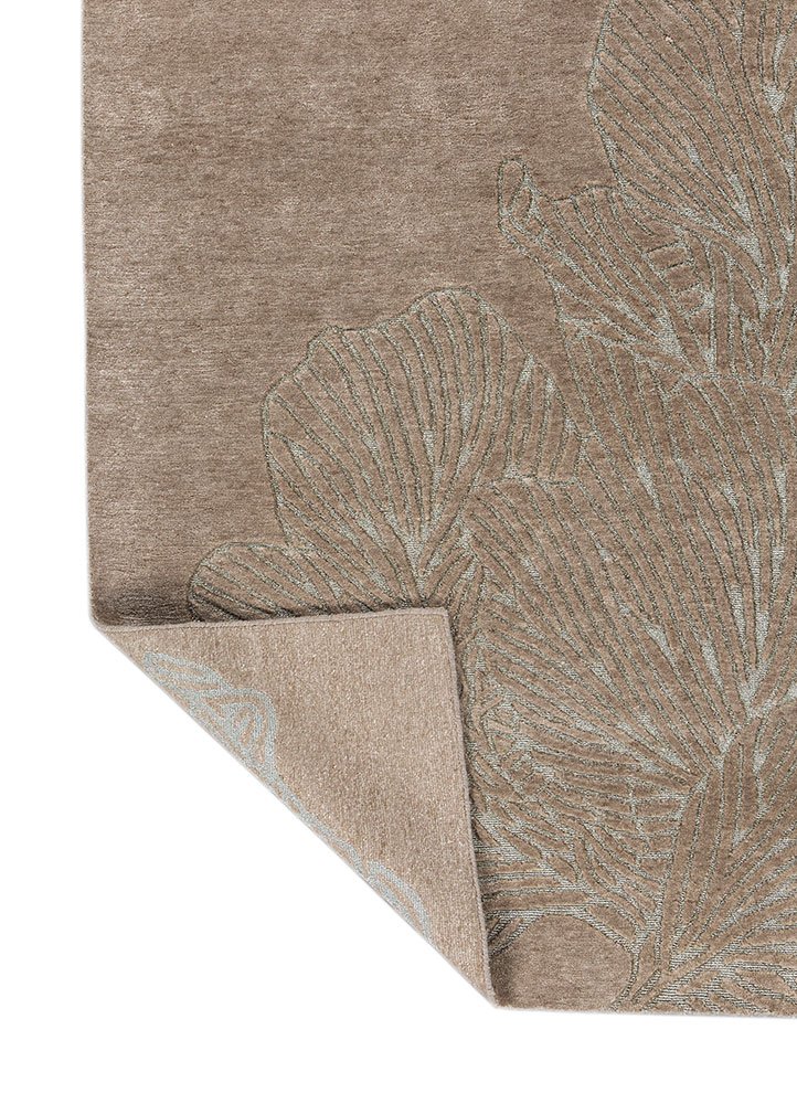 azalea beige and brown wool hand knotted Rug - Perspective