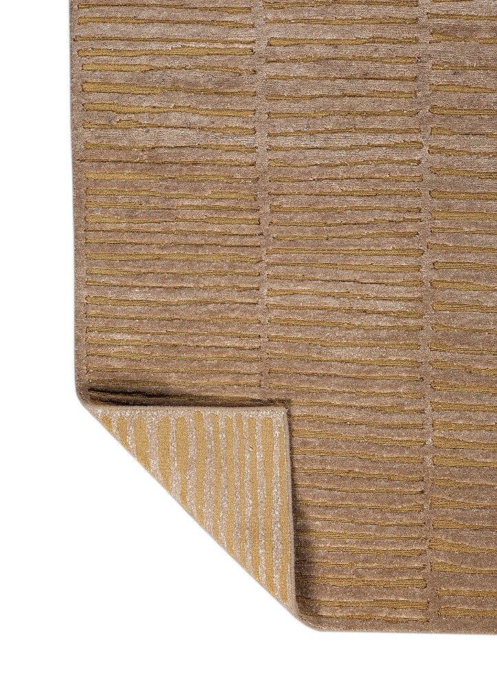 azalea beige and brown wool hand knotted Rug - Perspective
