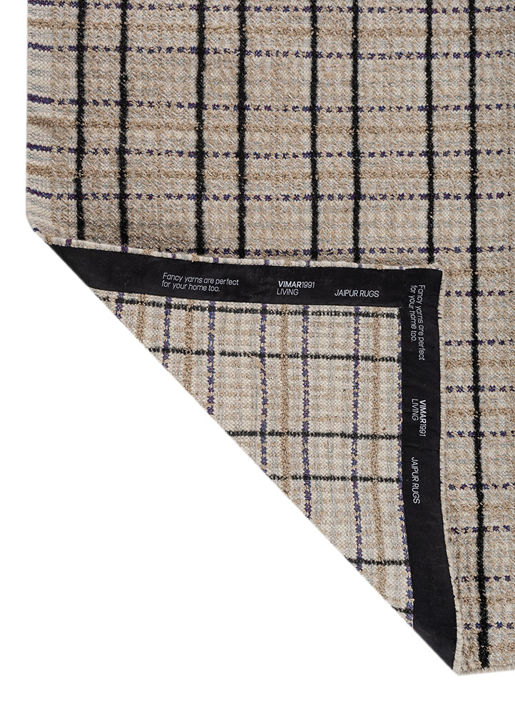 atelier grey and black acrylic hand knotted Rug - Perspective