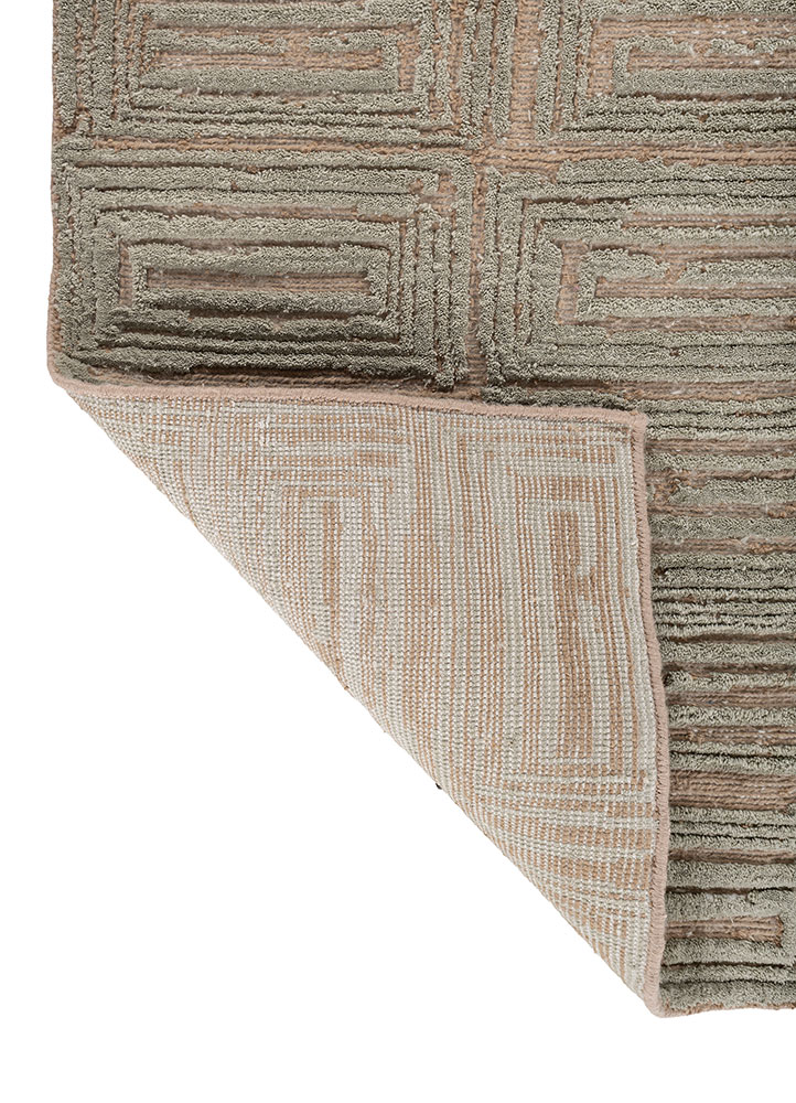 blythe beige and brown acrylic hand knotted Rug - Perspective