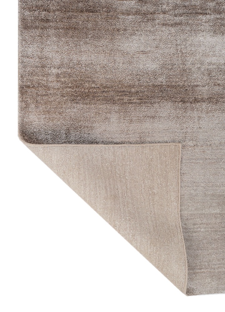 entropy ivory bamboo silk hand knotted Rug - Perspective