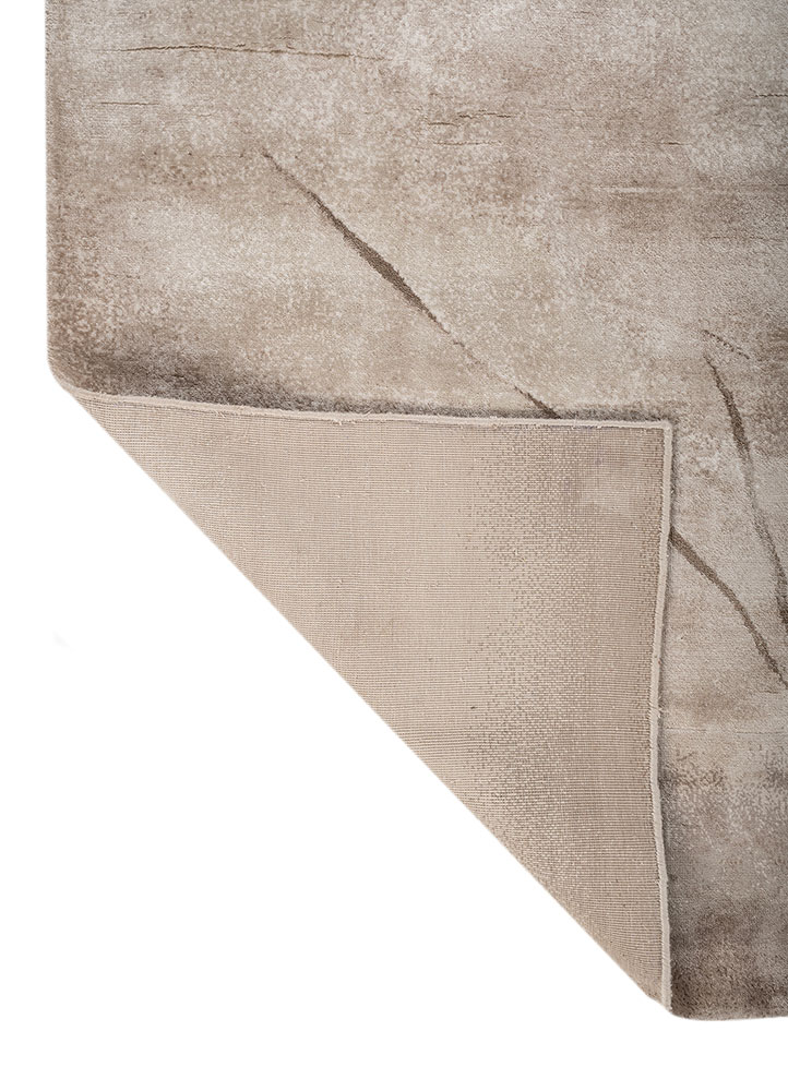 entropy ivory bamboo silk hand knotted Rug - Perspective