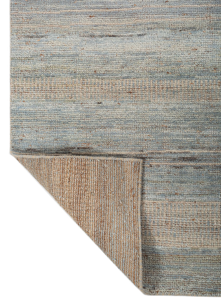 blythe green wool hand knotted Rug - Perspective
