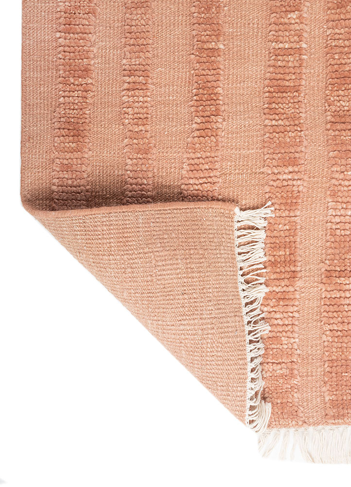 zuri red and orange wool hand knotted Rug - Perspective