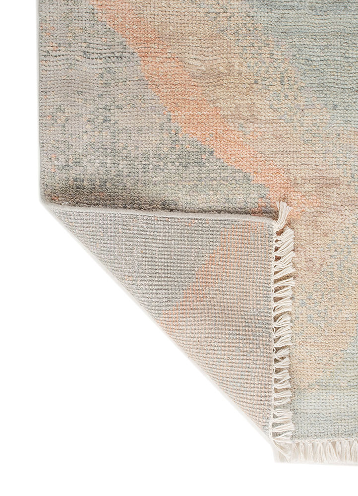 blythe beige and brown wool hand knotted Rug - Perspective