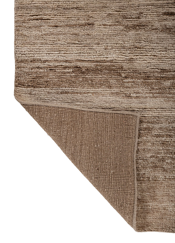 aprezo beige and brown wool hand knotted Rug - Perspective