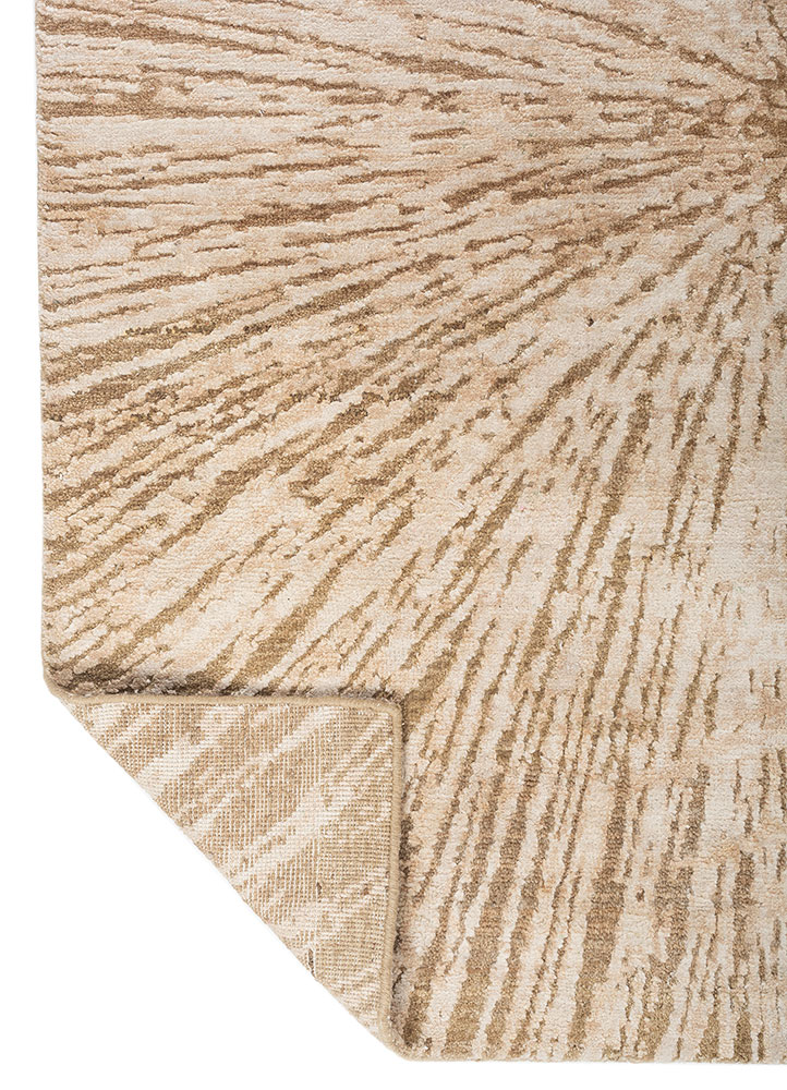 uvenuti beige and brown afghan wool and silk hand knotted Rug - Perspective