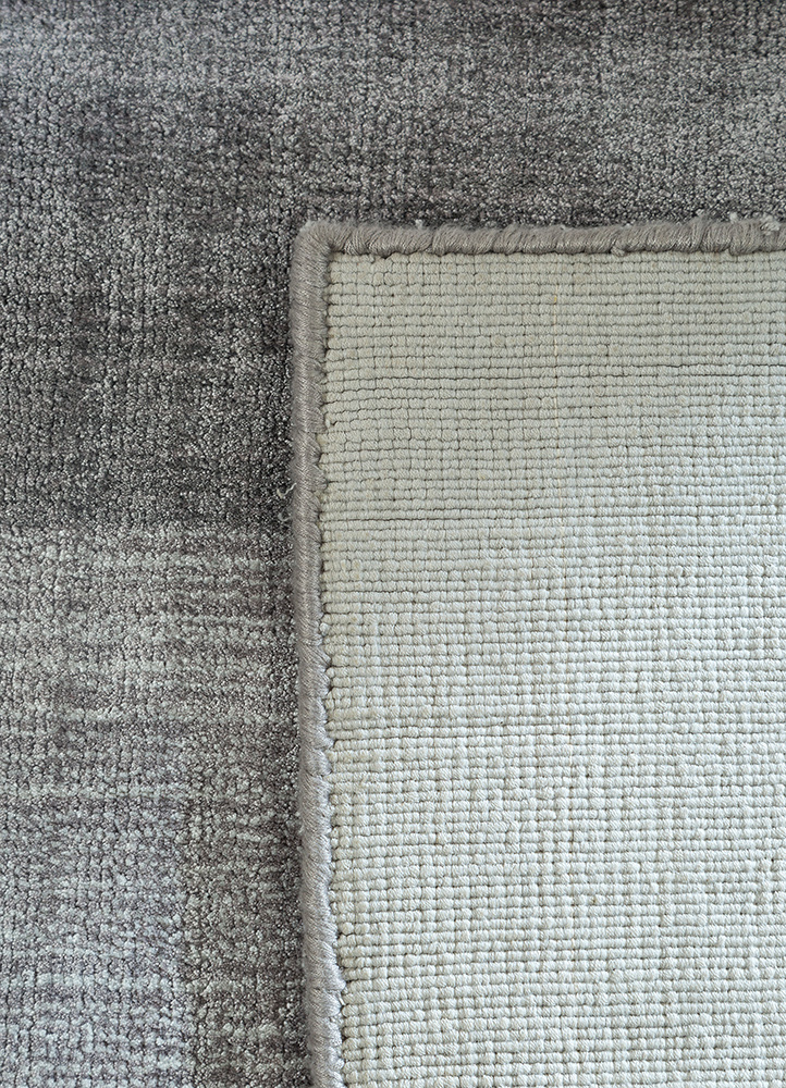 basis blue bamboo silk hand loom Rug - Perspective