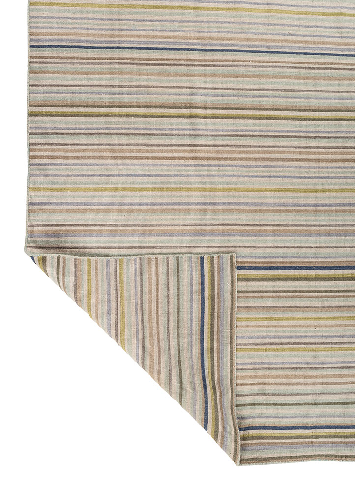 aprezo blue wool hand knotted Rug - Perspective