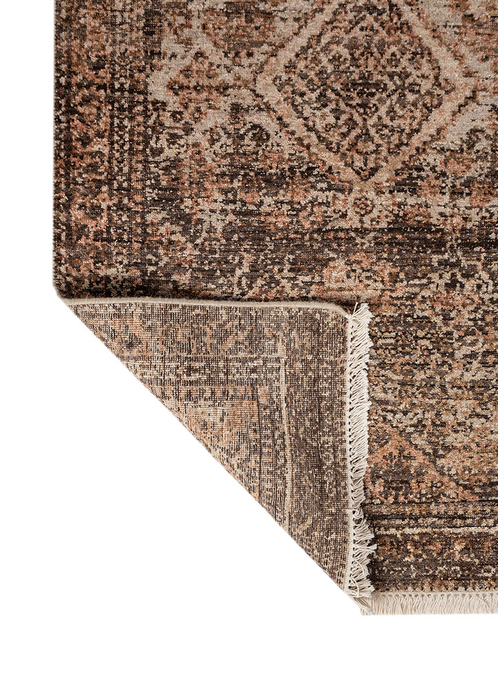 viscaya beige and brown wool hand knotted Rug - Perspective