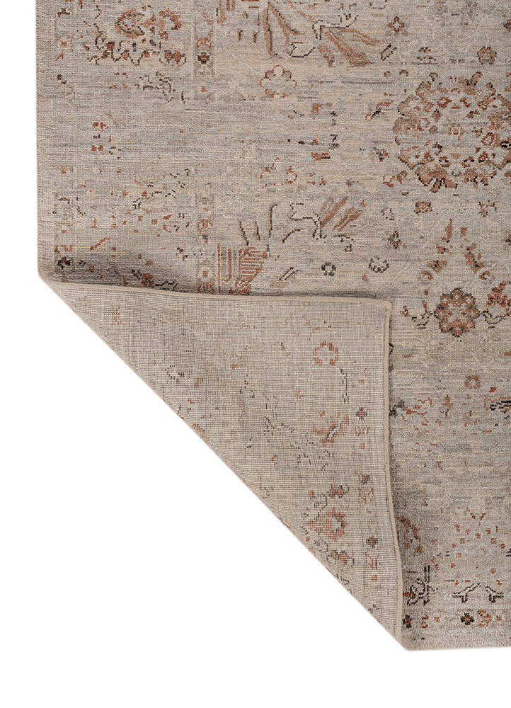 viscaya beige and brown wool hand knotted Rug - Perspective